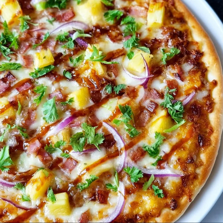 Hawaiian BBQ Pizza | Best Homemade BBQ Chicken & Pineapple Pizza Recipe