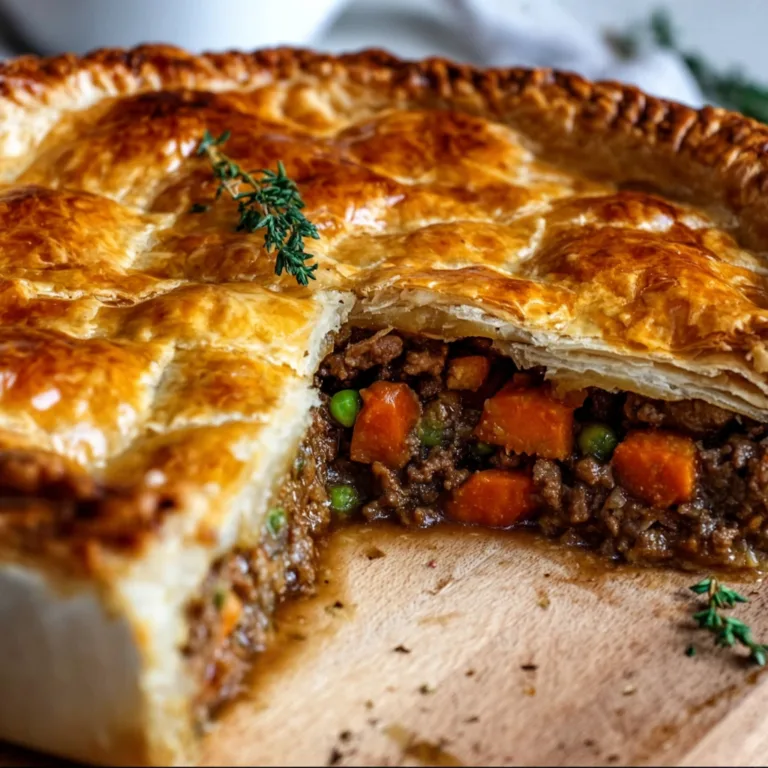 Hearty Beef & Veggie Meat Pie with Flaky Crust | Easy Homemade Comfort Food Recipe