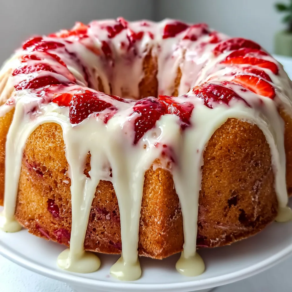Homemade Strawberry Cream Cheese Pound Cake Recipe – Moist & Delicious!