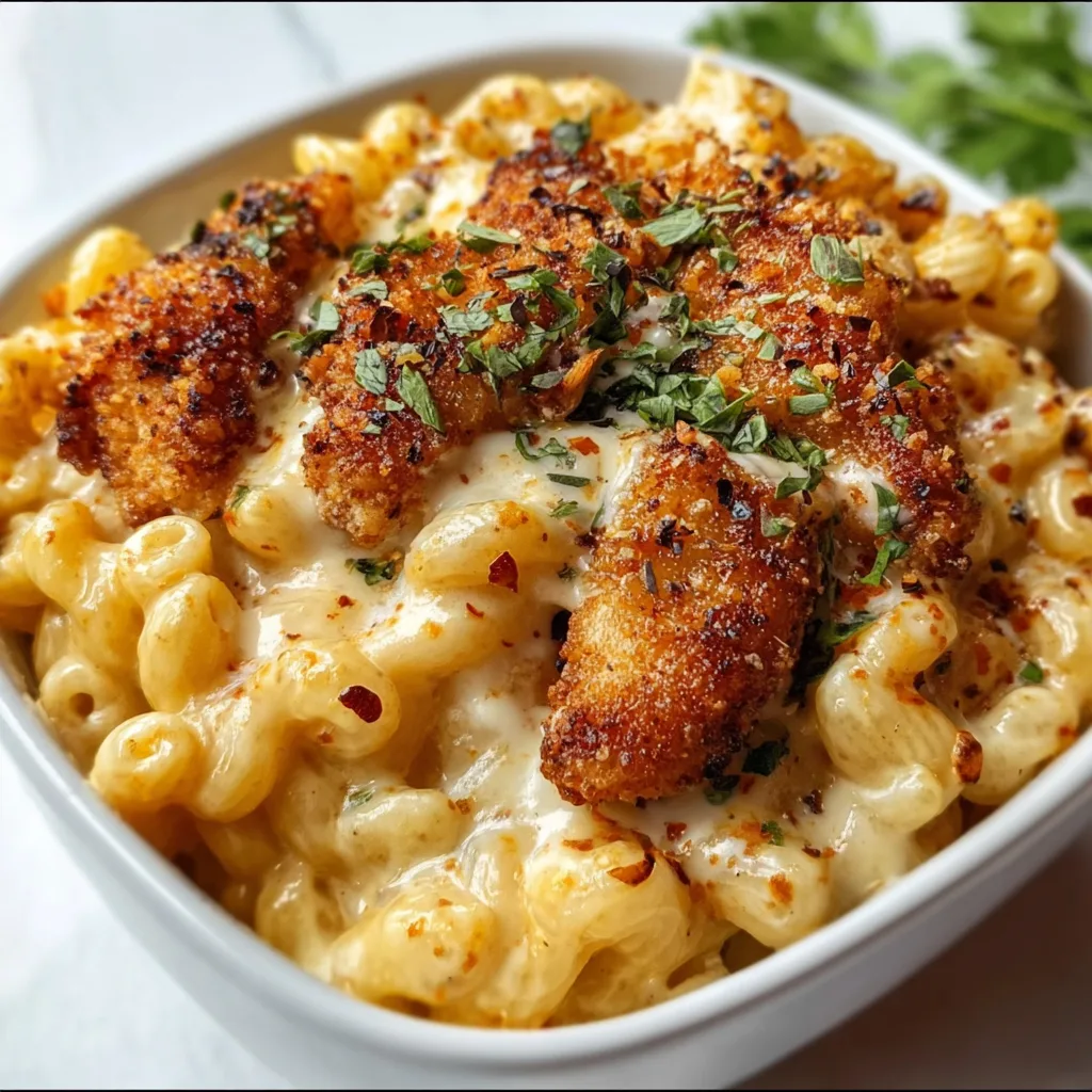 Honey Pepper Chicken Mac & Cheese Recipe | Creamy, Spicy Comfort Food Delight