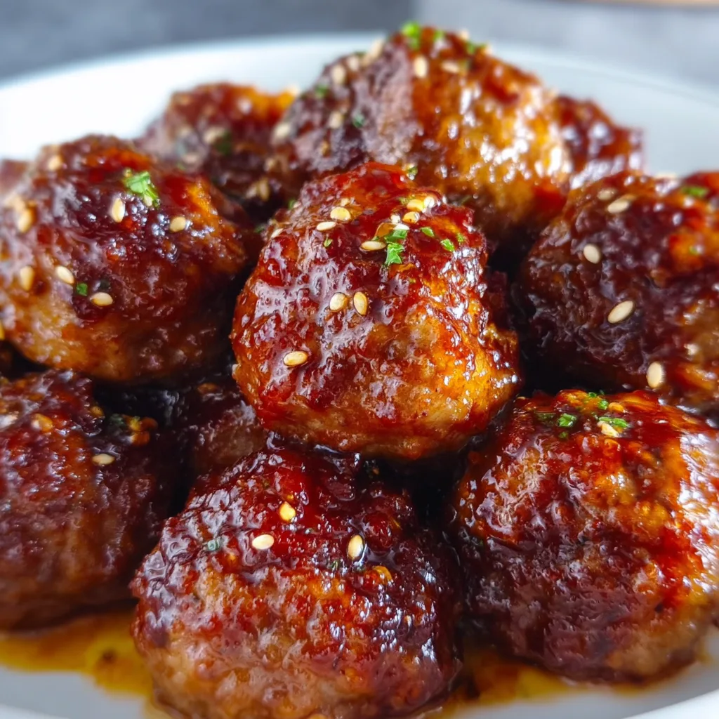 Spicy Honey Sriracha Meatballs Recipe | Sweet & Tangy Appetizer