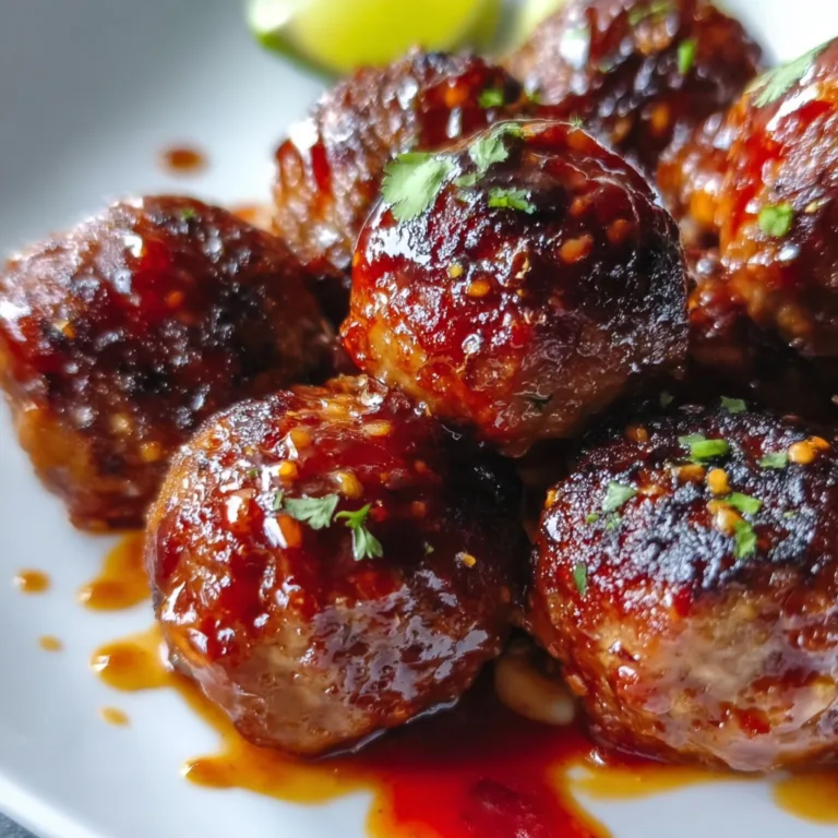Spicy Honey Sriracha Meatballs Recipe | Sweet & Tangy Appetizer