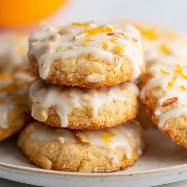 Delicious Iced Almond Flour Orange Cookies | Gluten-Free Citrus Treats