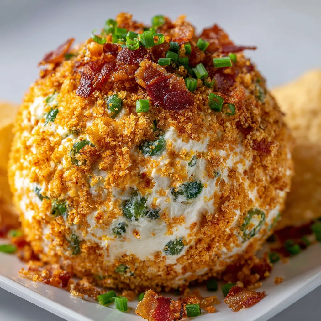 Creamy Jalapeño Popper Cheese Ball Recipe – Easy Spicy Appetizer