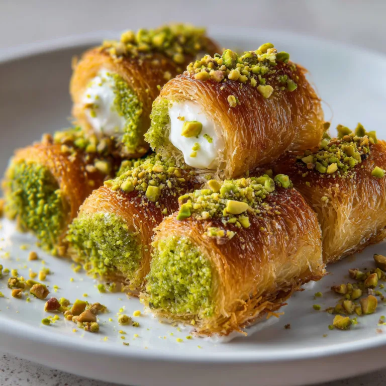Delicious Kataifi Rolls with Pistachio | Authentic Middle Eastern Dessert Recipe