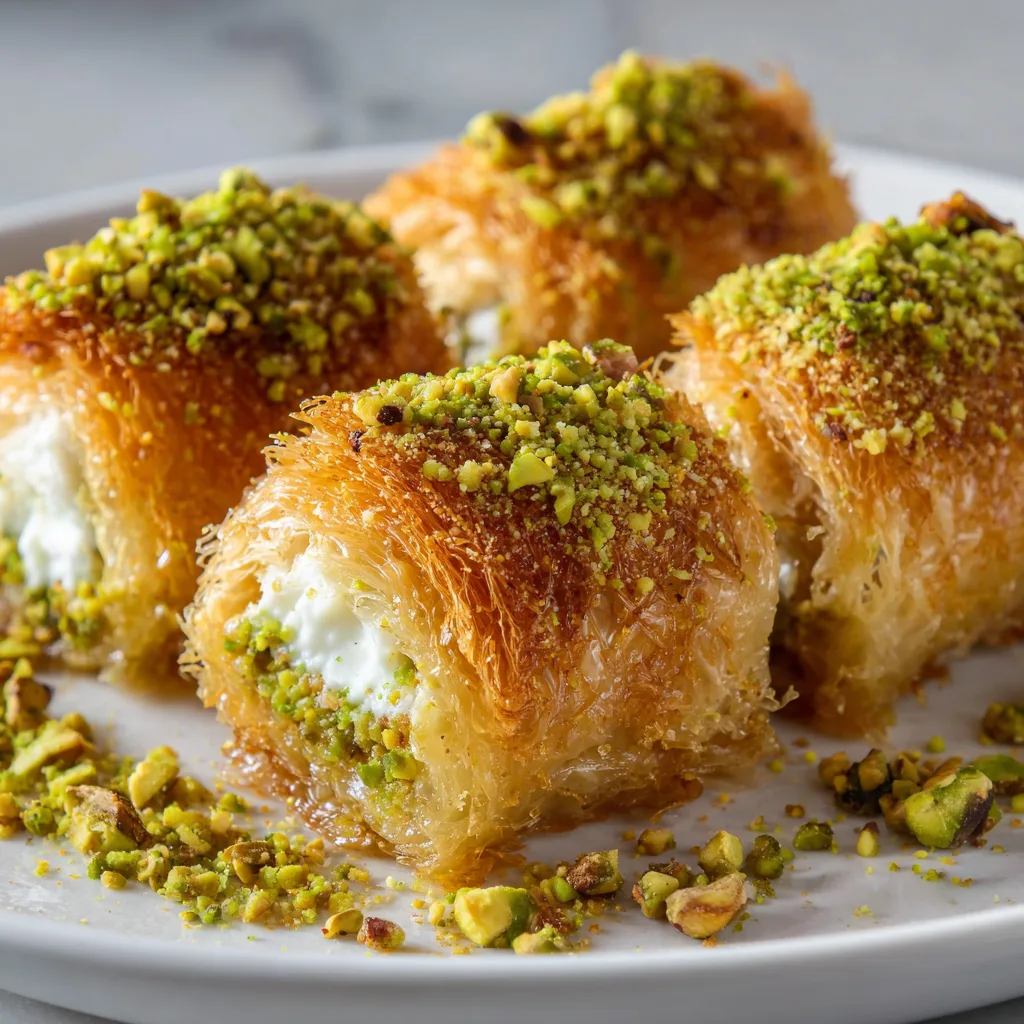 Delicious Kataifi Rolls with Pistachio | Authentic Middle Eastern Dessert Recipe