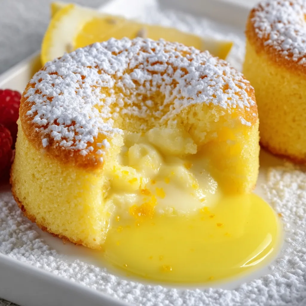 Decadent Lemon Lava Cake Dessert – Gooey, Zesty & Irresistible Treat