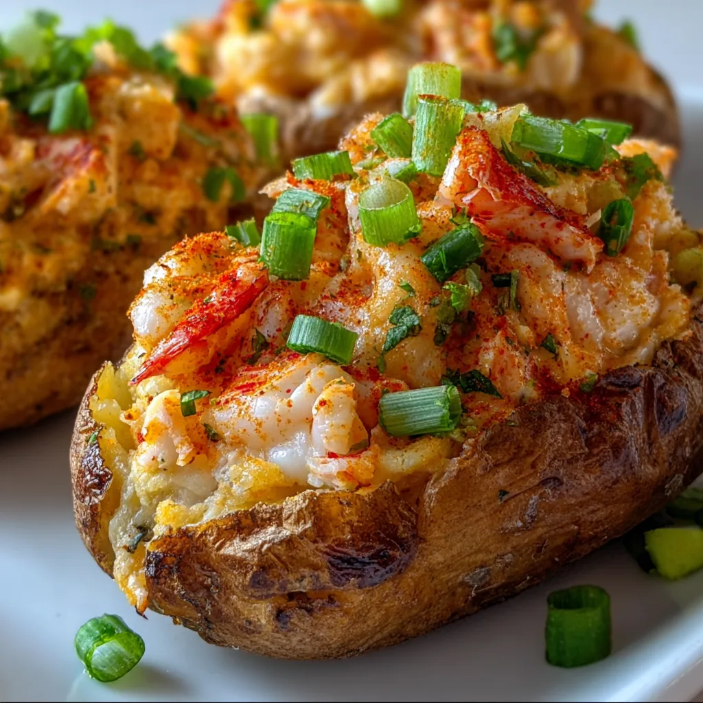 Loaded Cajun Seafood Stuffed Potatoes | Delicious Spicy Cajun Recipe