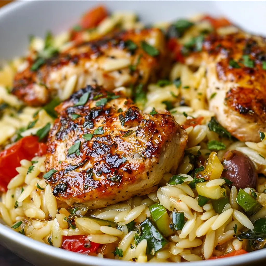 Mediterranean Chicken Orzo Recipe | Easy & Flavorful One-Pot Meal