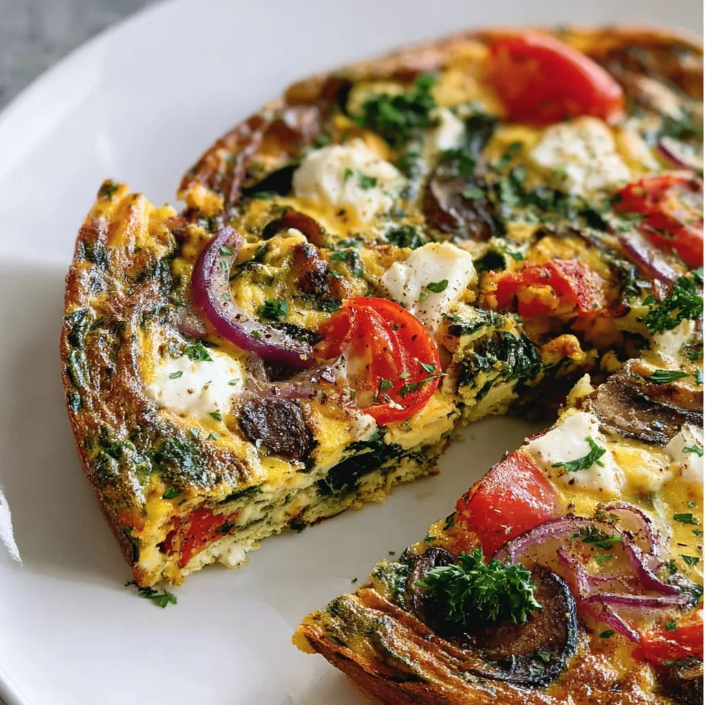 Mediterranean Frittata Veggie Breakfast | Healthy & Flavorful Morning Recipe