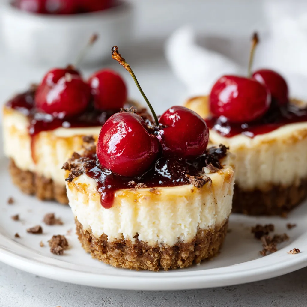 Delicious Mini Cherry Cheesecakes Recipe | Easy & Creamy Desserts