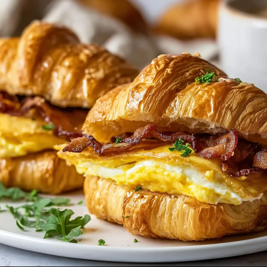 Delicious Mustard Croissant Breakfast Sandwiches | Easy & Flavorful Recipe