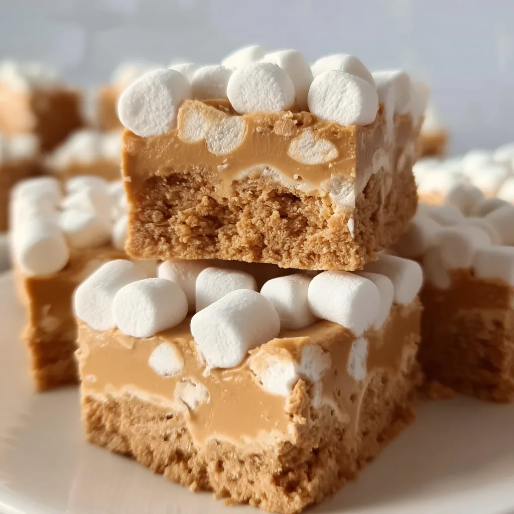 Delicious No-Bake Peanut Butter Marshmallow Squares Recipe | Easy & Quick Treats