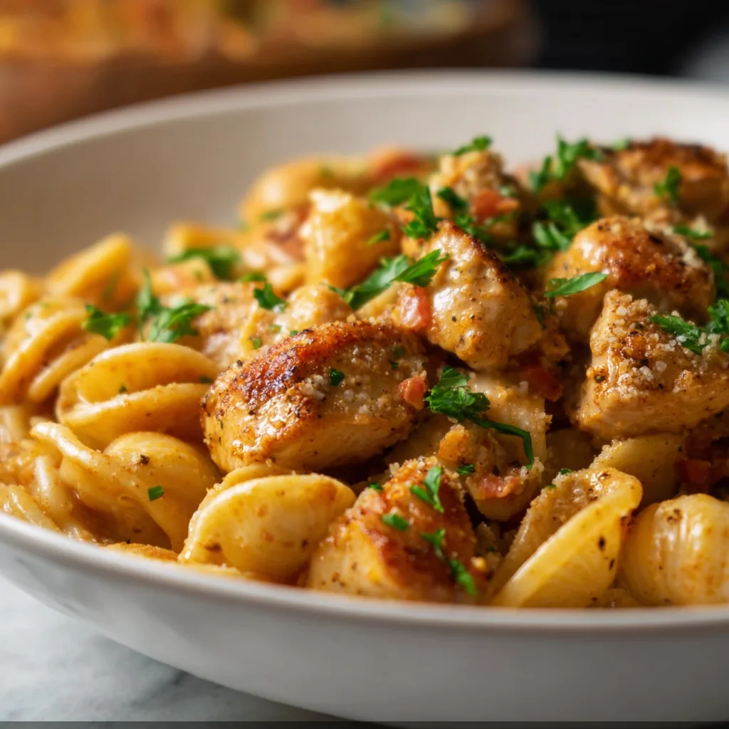 One Pot Cajun Chicken Shellbows Pasta Recipe – Easy & Flavorful Meal