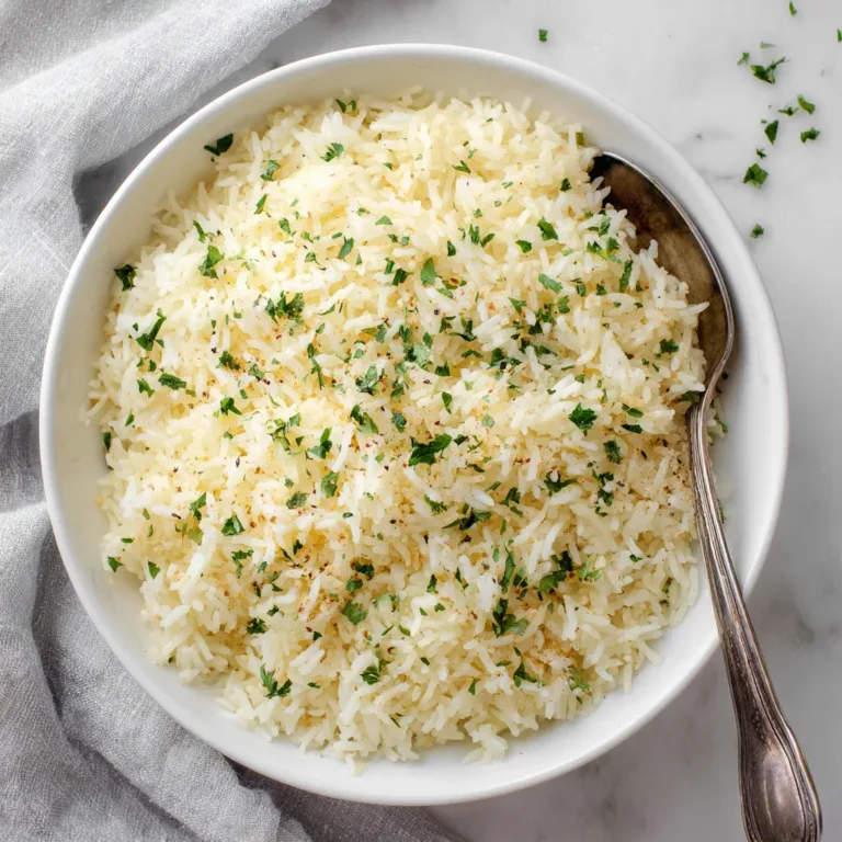 Easy Parmesan Garlic Rice Recipe | Creamy & Flavorful Side Dish
