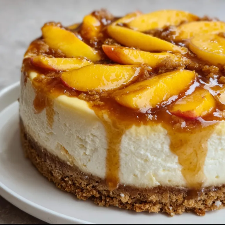 Delicious Peach Cobbler Cheesecake Recipe | Easy & Creamy Dessert