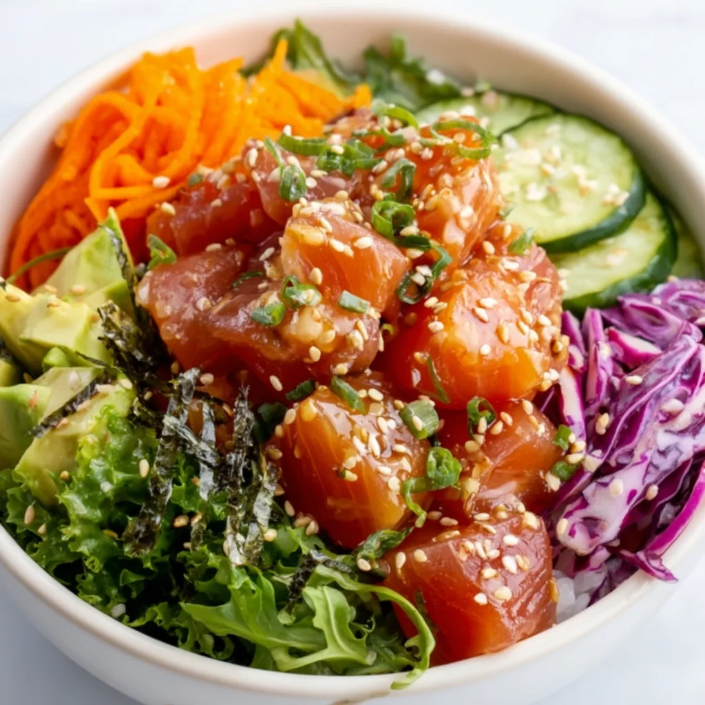 Fresh and Delicious Poke Bowl Salad Recipe | Healthy & Easy Meal