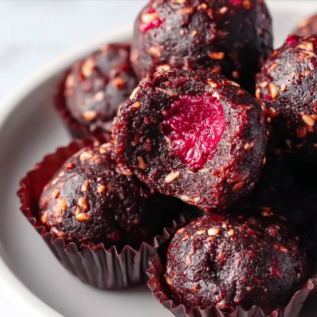 Raspberry Brownie Date Energy Bites | Healthy & Delicious Snack Recipe
