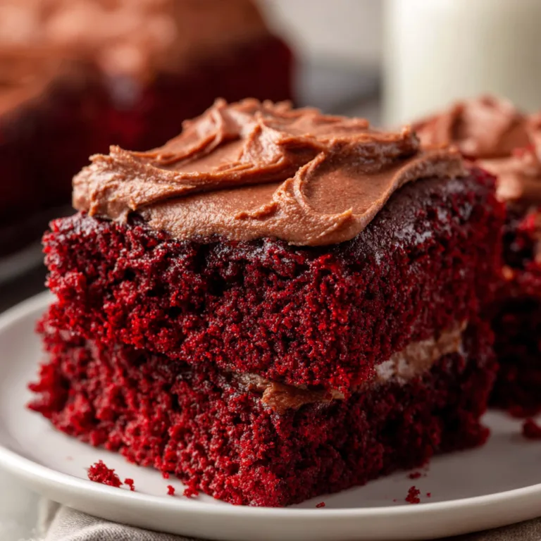 Decadent Red Velvet Brownies with Creamy Chocolate Frosting Recipe