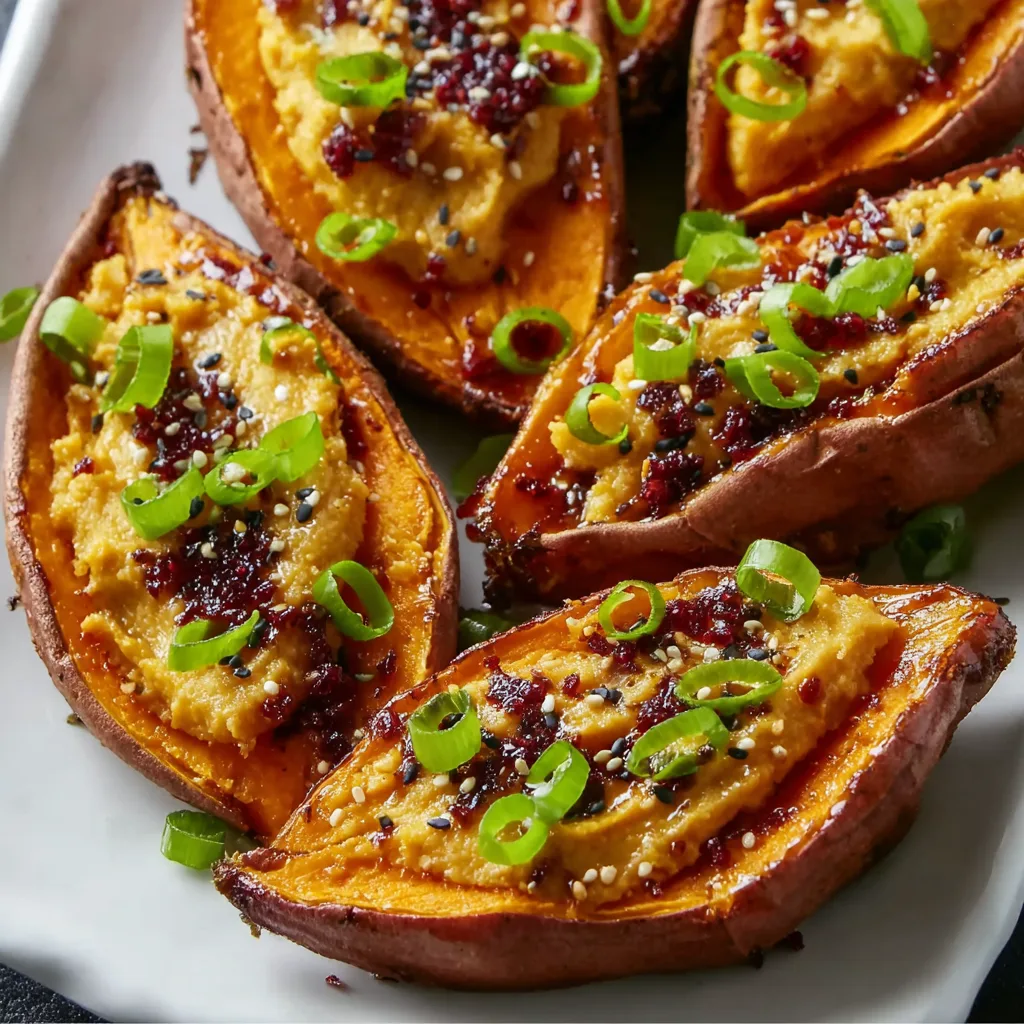 Roasted Japanese Sweet Potatoes with Miso Glaze | Easy Savory Recipe