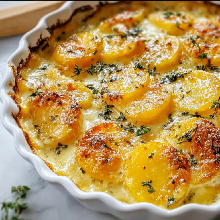 Ruth's Chris-Style Potatoes Au Gratin Recipe – Creamy, Cheesy, Perfect Side Dish
