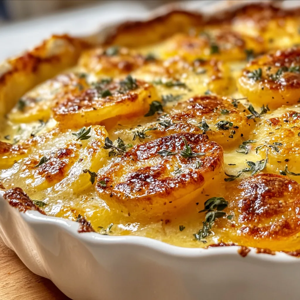 Ruth's Chris-Style Potatoes Au Gratin Recipe – Creamy, Cheesy, Perfect Side Dish