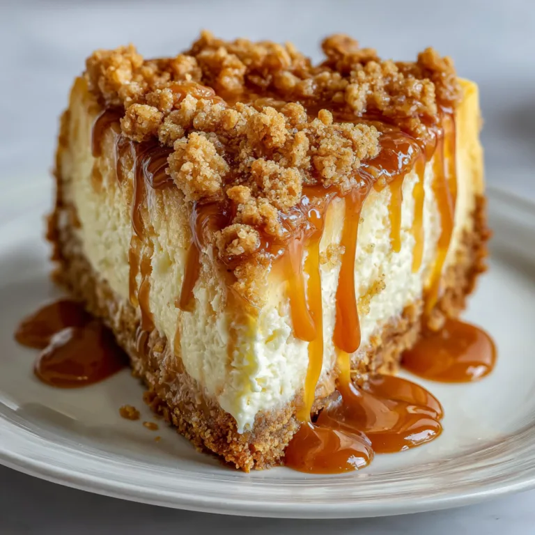 Decadent Salted Caramel Apple Pie Cheesecake with Crumble Topping – Irresistible Dessert Recipe