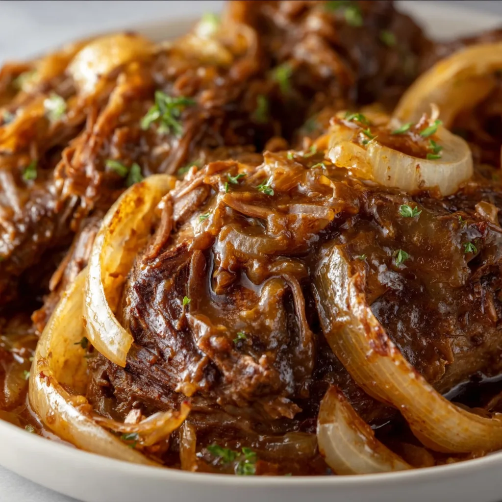 Slow Cooker French Onion Roast Recipe – Easy, Tender & Flavorful Meal