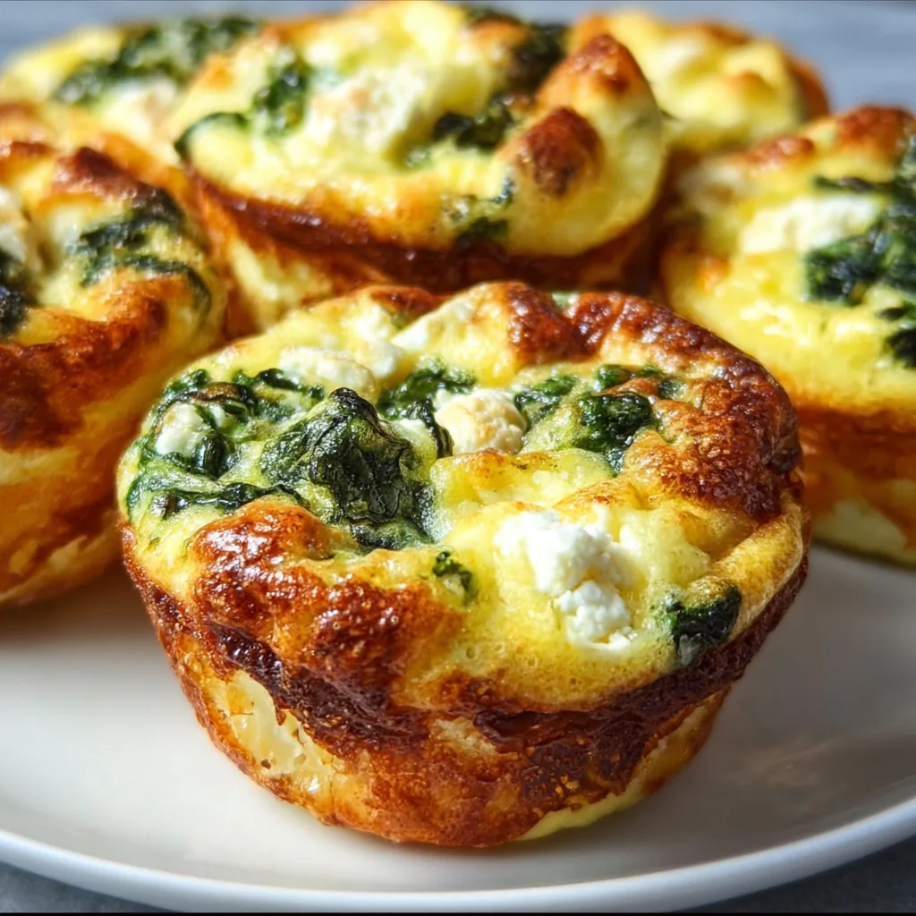 Healthy Spinach Feta Egg Muffins Recipe | Easy Breakfast Idea