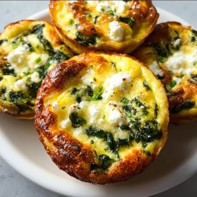 Healthy Spinach Feta Egg Muffins Recipe | Easy Breakfast Idea