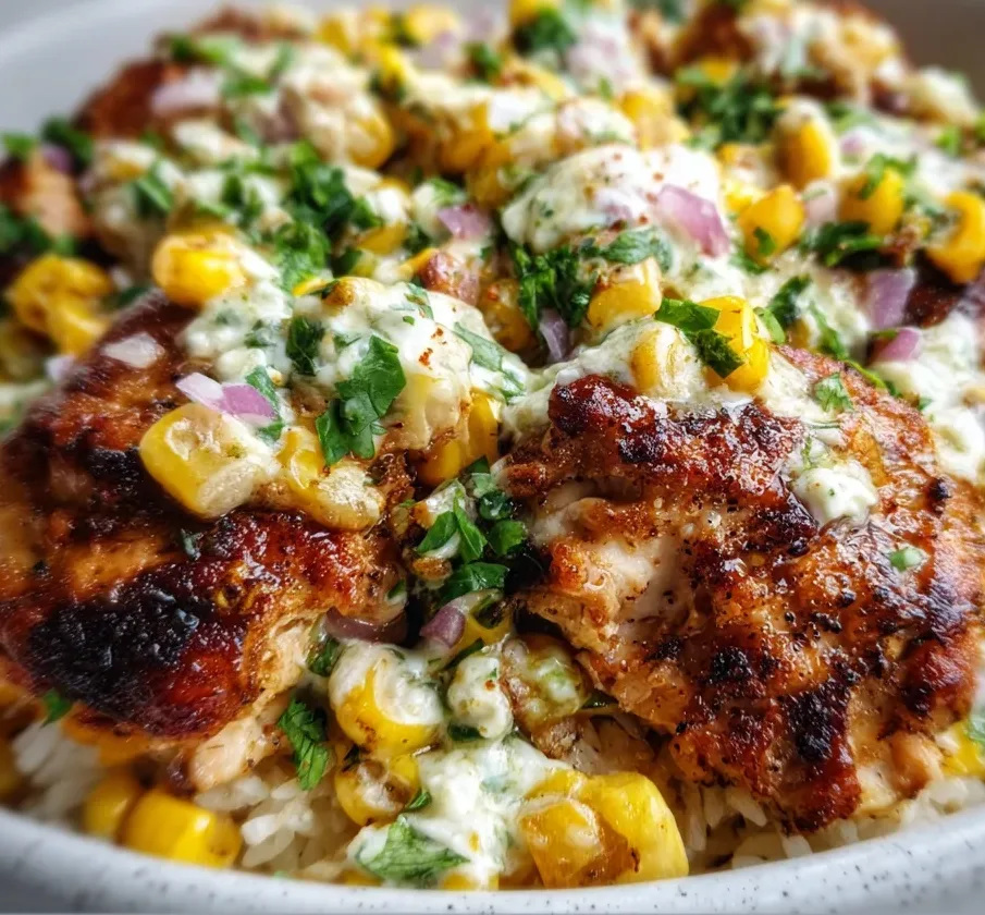 Street Corn Chicken Rice Bowl | Delicious & Flavorful Mexican-Inspired Meal