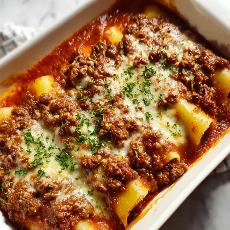 Stuffed Manicotti with Rich Meat Sauce | Classic Italian Pasta Recipe