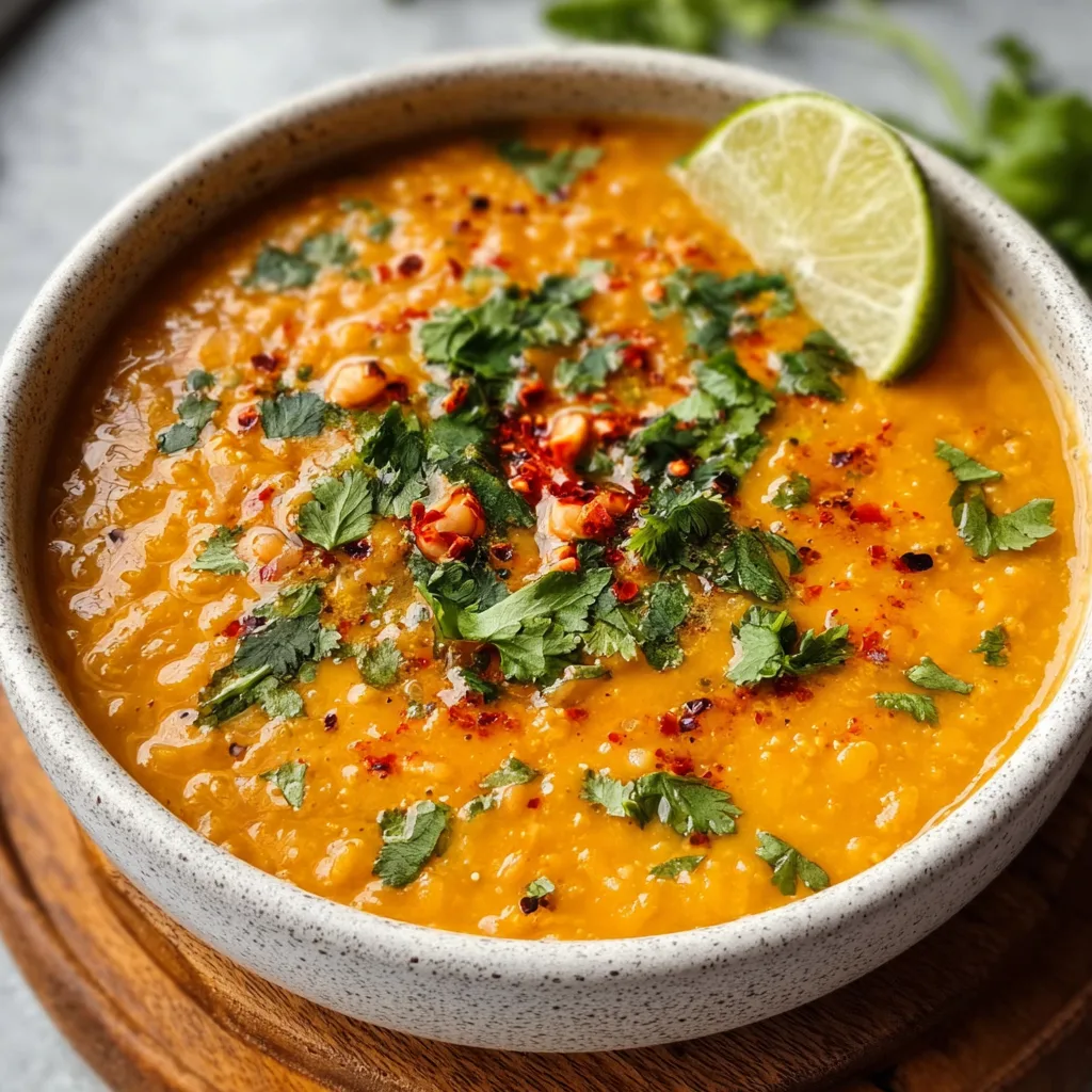 Authentic Thai Coconut Red Lentil Soup Recipe | Creamy & Spiced