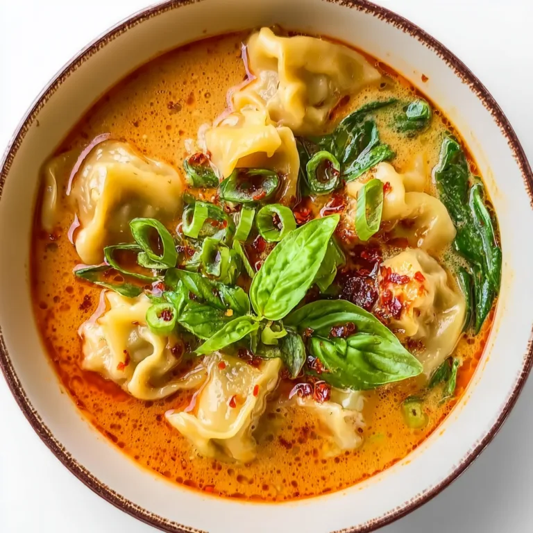 Authentic Thai Red Curry Wonton Soup Recipe | Spicy & Flavorful Delight