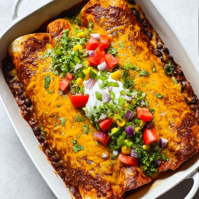 Delicious Vegetarian Black Bean Enchiladas Recipe | Easy & Healthy Meal