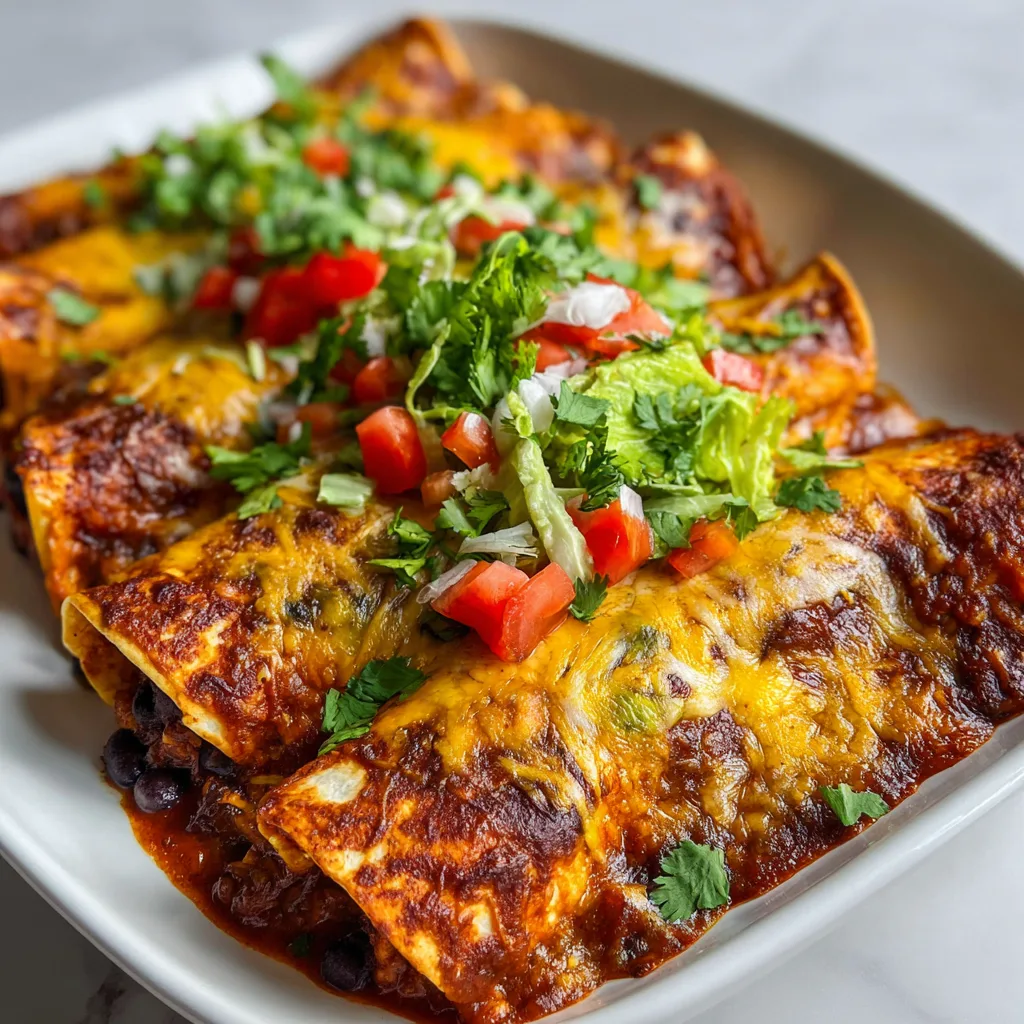 Delicious Vegetarian Black Bean Enchiladas Recipe | Easy & Healthy Meal