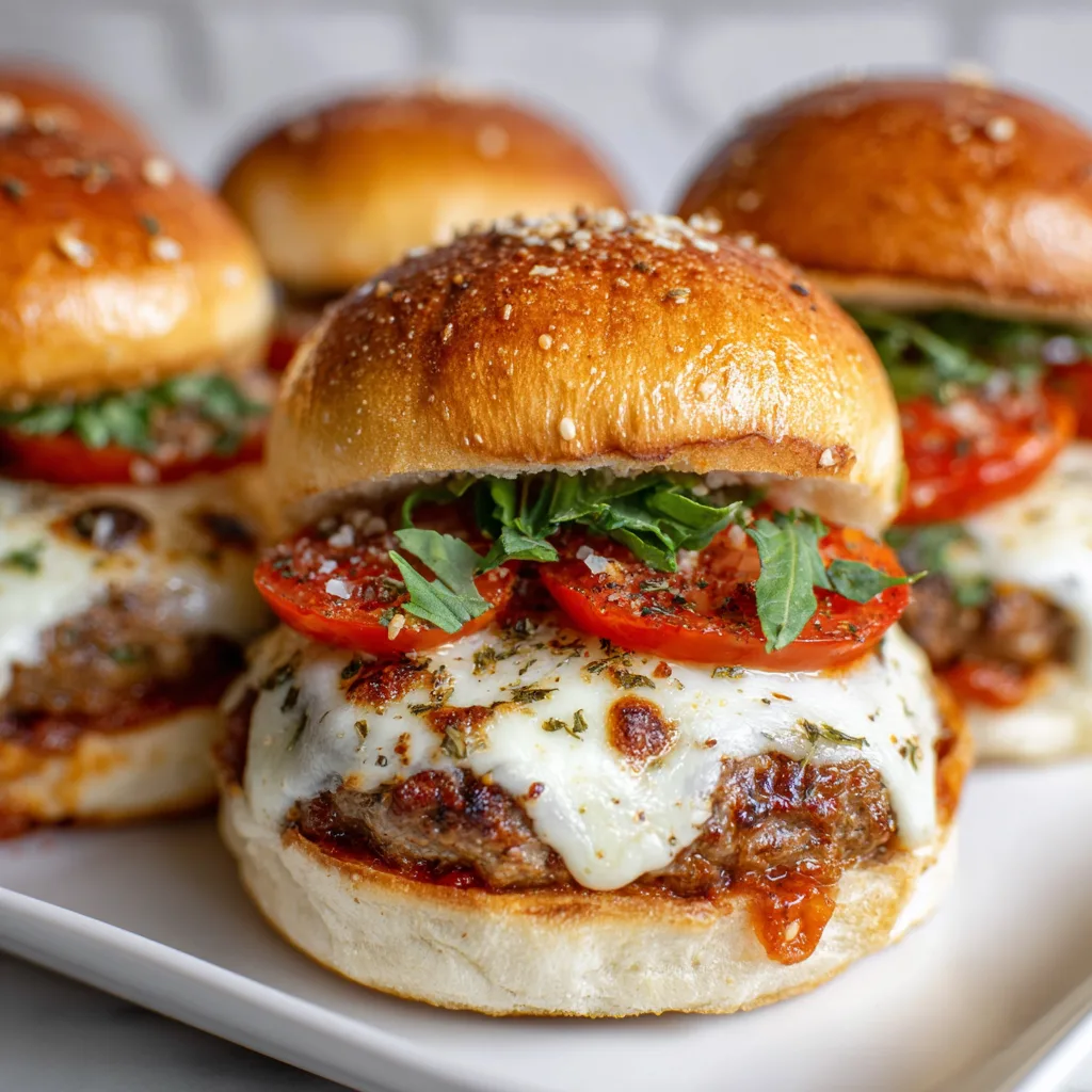 Mozzarella-Stuffed Pizza Burgers | Cheesy, Juicy & Delicious Recipe