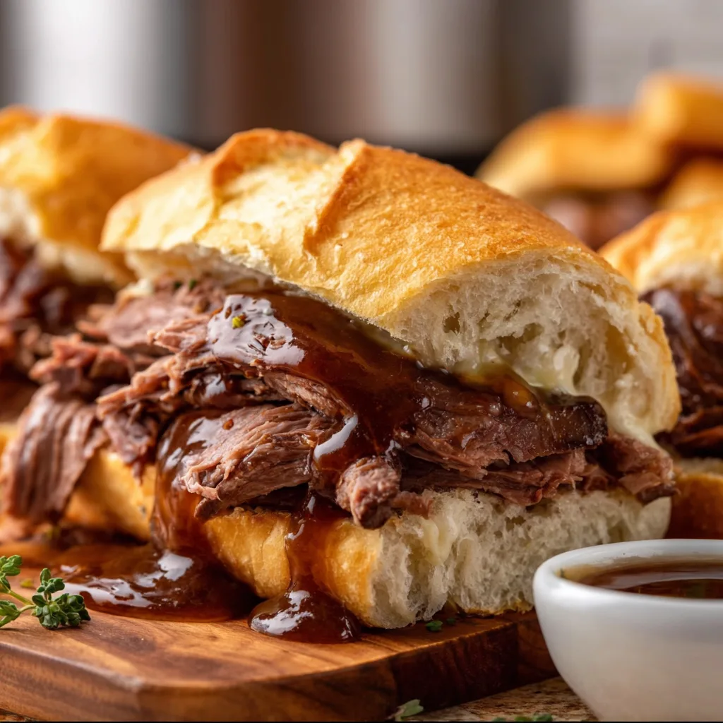 Easy Slow Cooker French Dip Sandwiches Recipe | Tender & Flavorful Meals