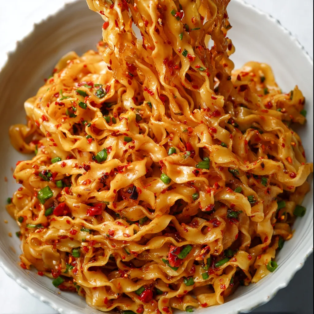 Quick & Easy 10-Minute Garlic Chili Oil Noodles Recipe | Spicy & Flavorful
