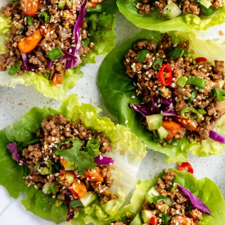 Quick & Easy 15-Minute Ground Beef Lettuce Wraps Recipe | Healthy Dinner Idea
