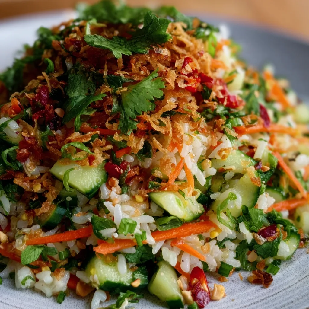 Asian Crispy Rice Salad Recipe | Easy & Delicious Healthy Meal