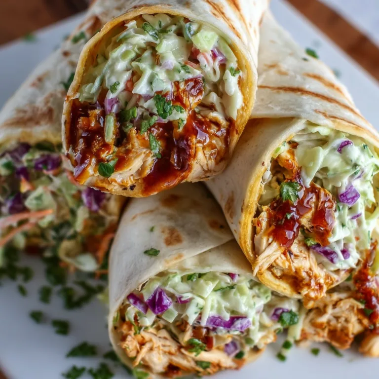 Delicious BBQ Chicken Coleslaw Wraps Recipe | Easy & Healthy BBQ Wraps