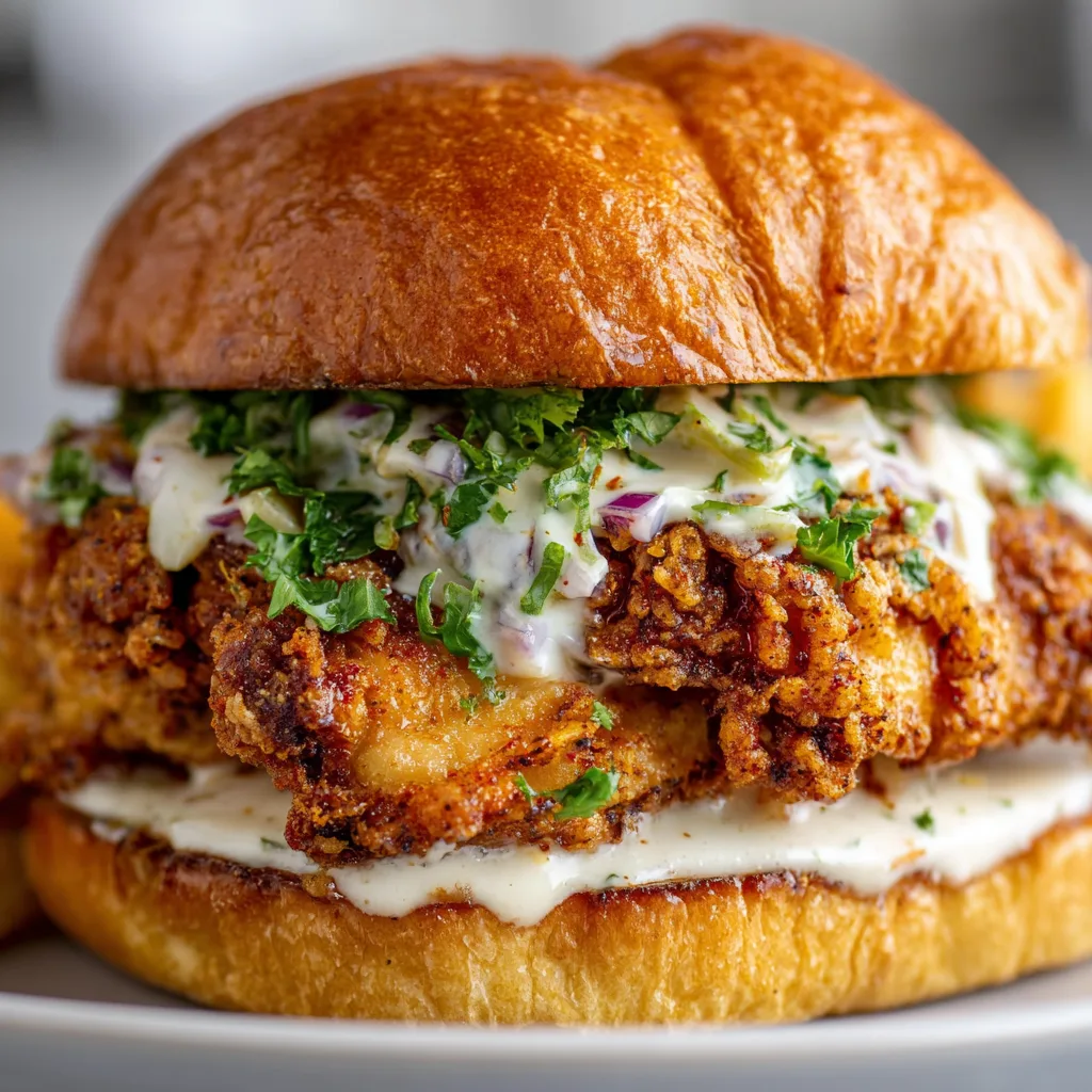 Cajun Crispy Chicken Sandwich with Garlic Aioli | Spicy & Flavorful Delight