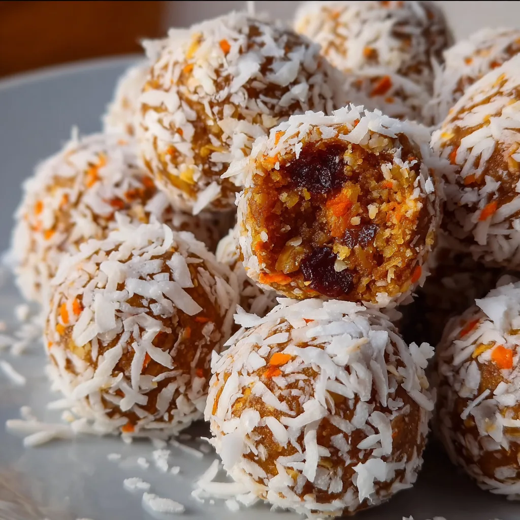 Delicious Carrot Date Coconut Truffles | Healthy Raw Vegan Snack Recipe