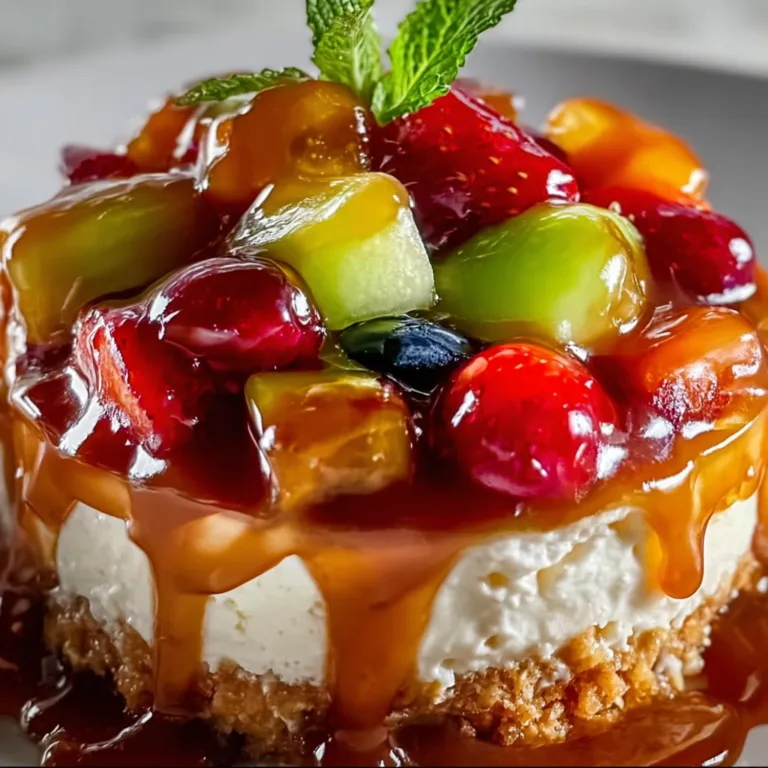Delicious Cheesecake Fruit Salad with Caramel | Easy Dessert Recipe