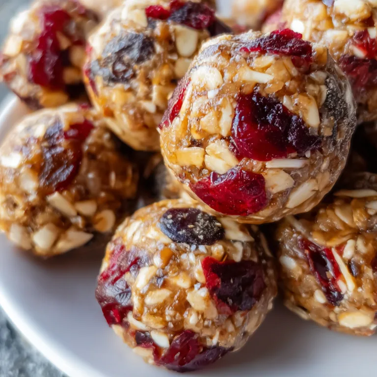 Cherry Cranberry Energy Bites | Healthy & Delicious Portable Snack