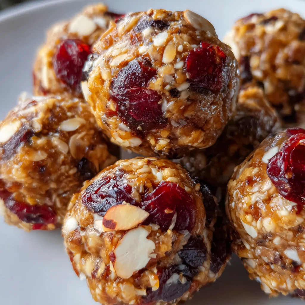 Cherry Cranberry Energy Bites | Healthy & Delicious Portable Snack