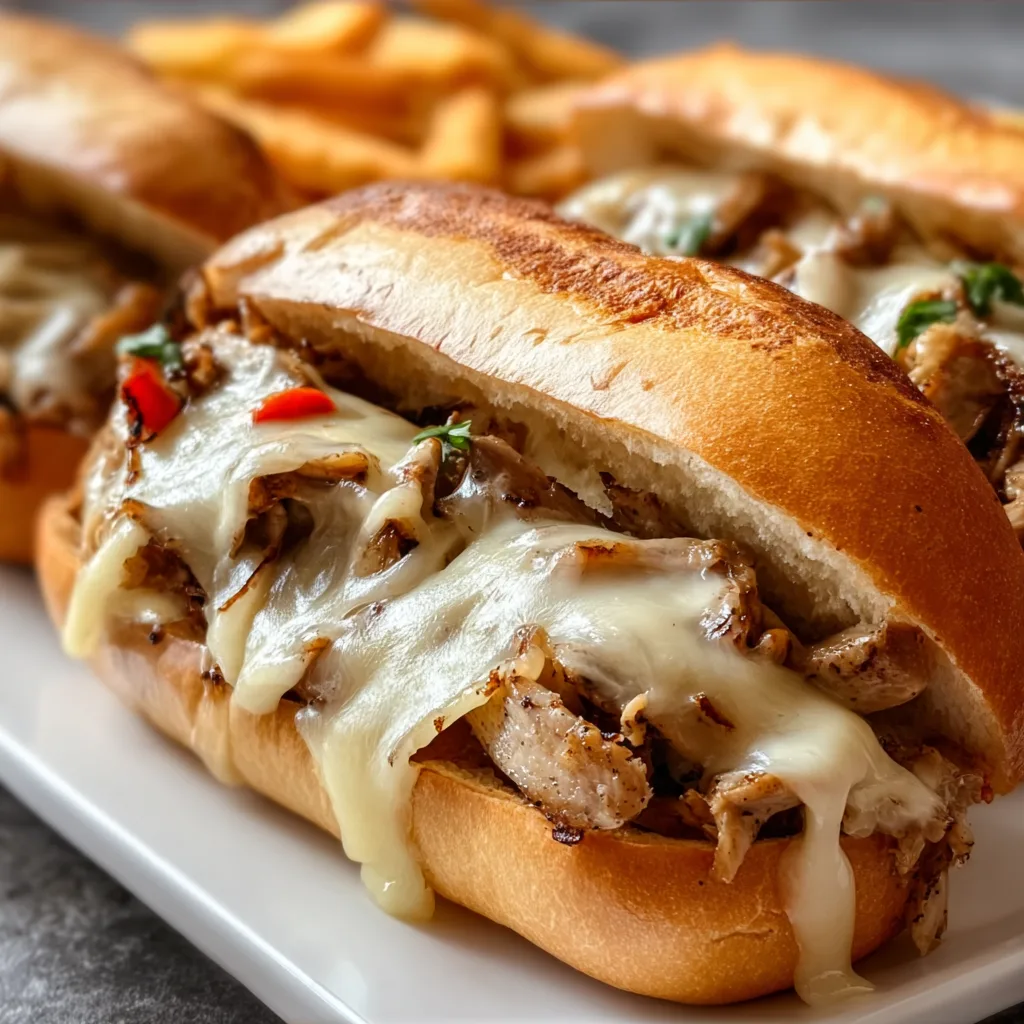 Delicious Chicken Cheese Steak Sandwiches Recipe | Easy & Cheesy!