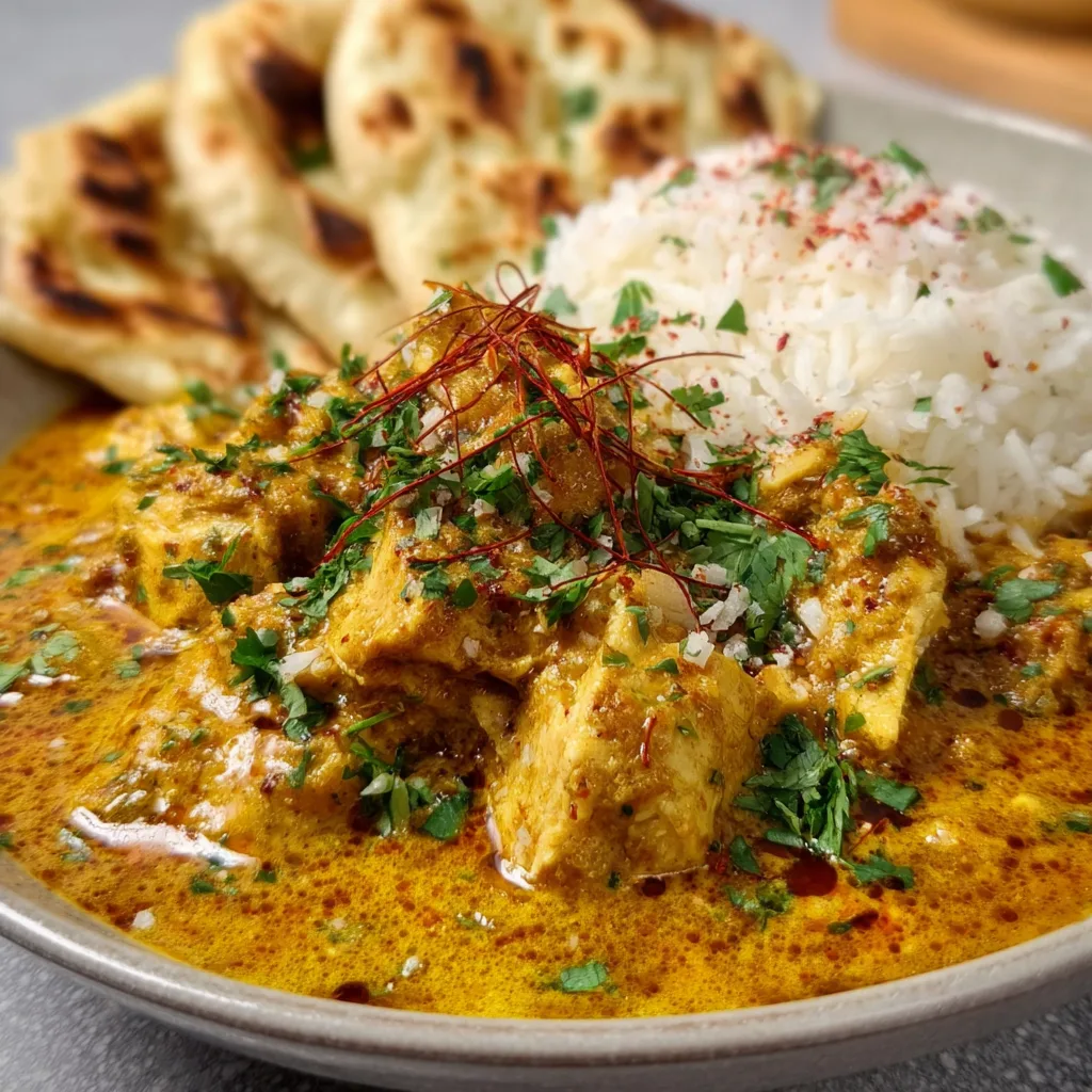 Chicken Korma Recipe with Flatbread or Rice | Easy & Delicious Indian Curry Meal