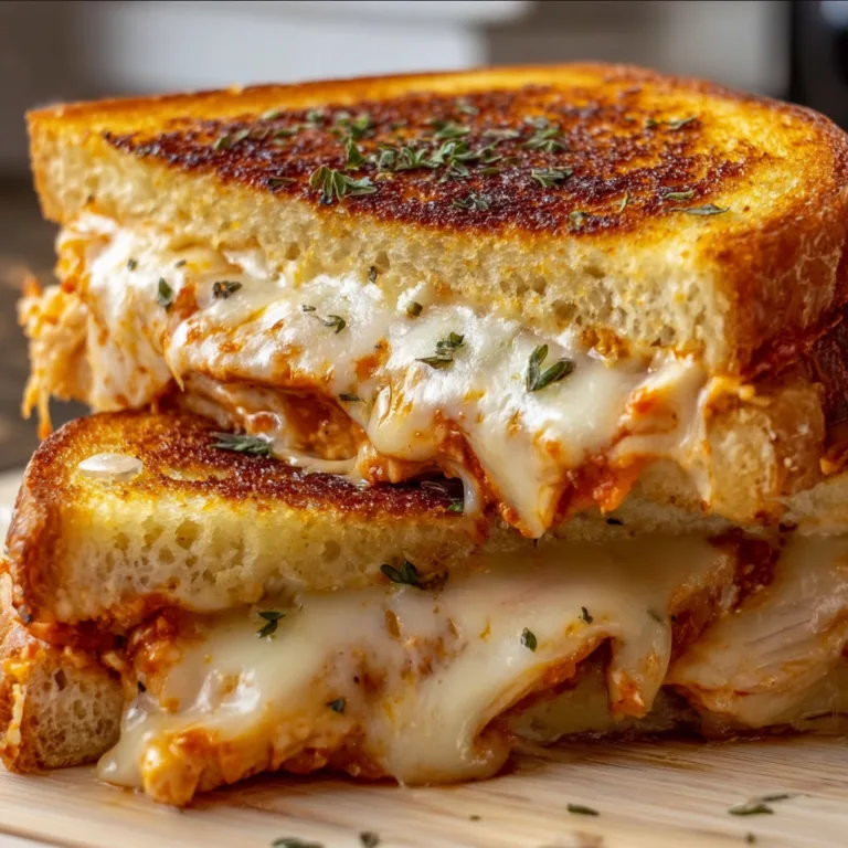 Delicious Chicken Parmesan Grilled Cheese Recipe | Easy & Crispy Sandwich